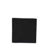 Portafoglio da uomo in pelle martellata nera con spazio per banconote, 6 carte di credito, documenti , prodotto da Pianigiani Bags.